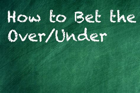 what does over and under mean in betting|What Does Over Under Mean in Betting.